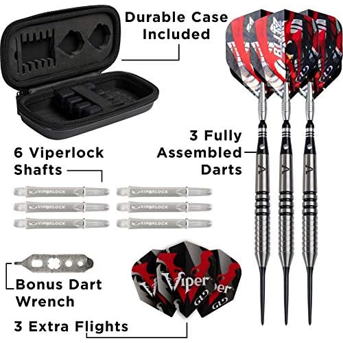 Viper Blitz 95% Tungsten Steel Tip Darts with Storage/Travel Case