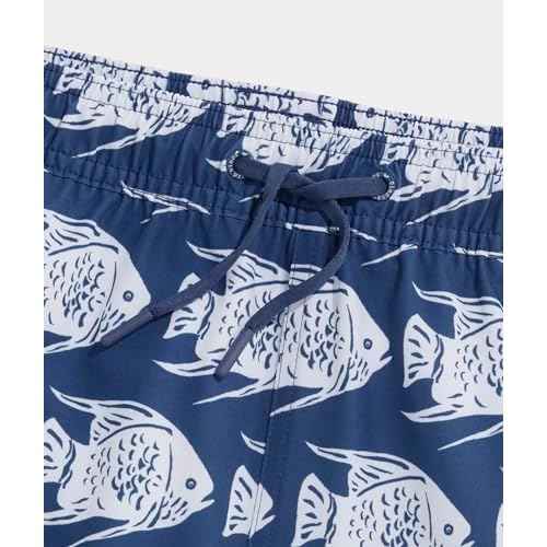 Vineyard Vines Boys Printed Chappy Swim Trunks, Moonshine