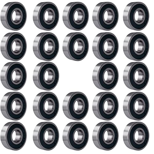 24 PCS Deep Groove Ball Bearings 8x22x7mm Rubber Sealed for Skateboards & Inline Skates - Variation of THIS listing
