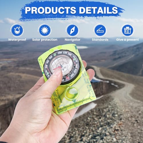 Orienteering Compass, Hiking Survival Compas, Compasses Kids for Magnetic Camping Backpacking, Compas Small Mini Stuff