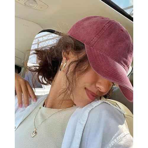 FURTALK Unisex Vintage Washed Cotton Baseball Cap Low Profile Adjustable Dad Hat