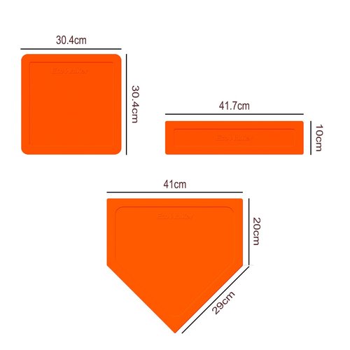 Eco Walker Thrown Down Baseball Bases Perfect for Baseball, Teeball, Softball, Kickball, Kids, Backyard, Practice and School (Orange)
