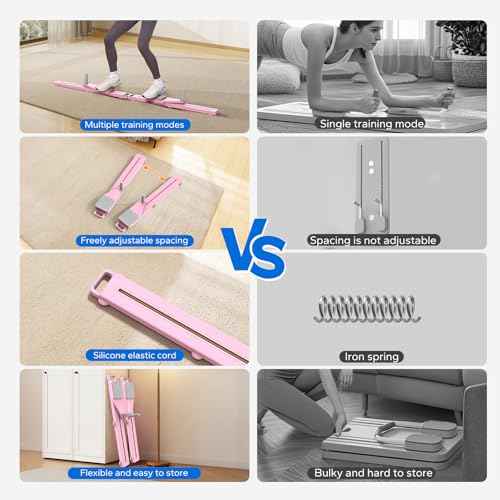 MERACH Pilates Board, Multifunctional Abdominal Plate, Detachable Ab Trainer Machine with Anti-Slip Design, Portable Pilates Reformer for Core Workouts, Home Gym Equipment for Women