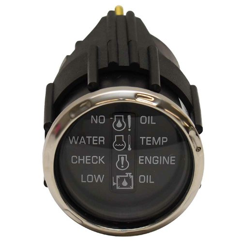 Boat OMC System Check Gauge GPK614B | Silver Black 2 Inch