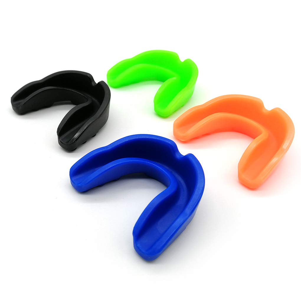 Zooshine 4 Pcs Sports Mouth Guard for Kids(Age 7-14),Silicone Mouth Pieces for Taekwondo Boxing Football Hockey Karate Rugby,Mouth Guard with Case Packed
