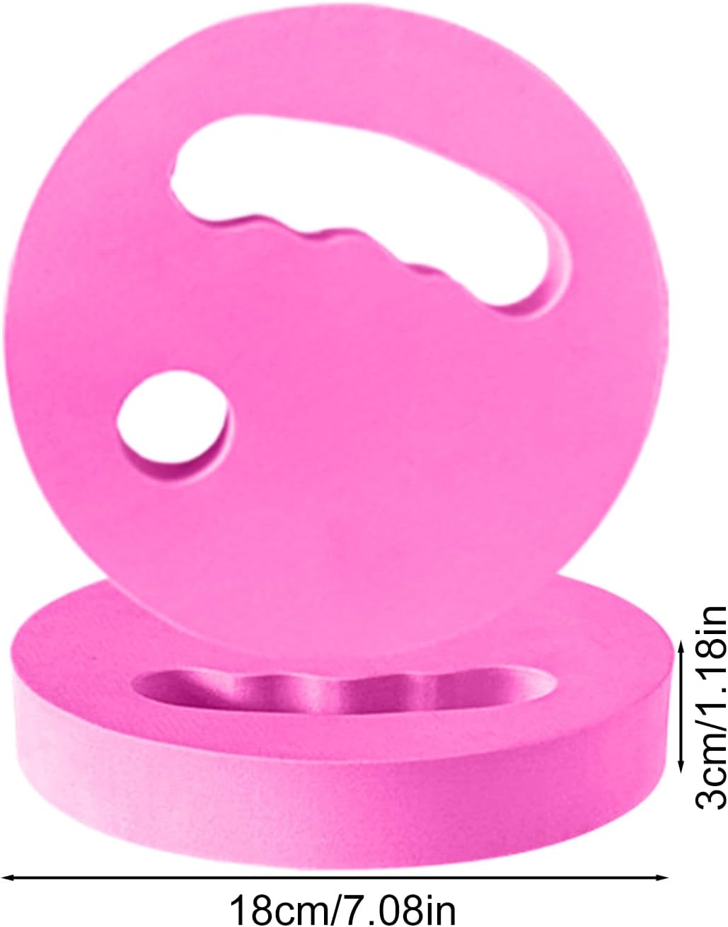18x3 Cm 2 Pieces Water Exercise Discs EVA Floating Aqua Training Disc Pool Workouts Aid with Ergonomic Grip for Adults Swimming Beginners Teens Women Boys Men