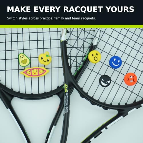 Tennis Racket Vibration Dampeners 10 Pack - Fun Shock Absorbers for Tennis Strings