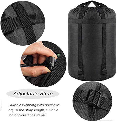 Water-Resistant Compression Sack for Sleeping Bags & Camping - Black 45L