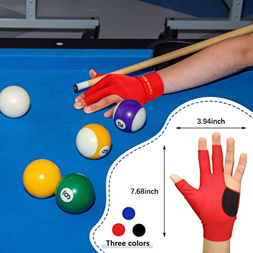 15 Pcs Pool Gloves for Billiards Snooker Cue Sport - One Size