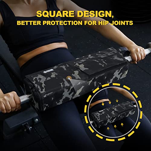 Green Camo Barbell Pad for Hip Thrusts Squats & Lifting | Power Guidance