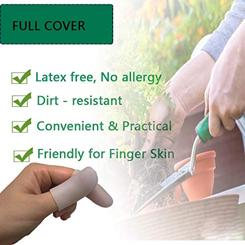 Small Gel Finger Protectors Pack of 10 Silicone Finger Caps for Pain Relief