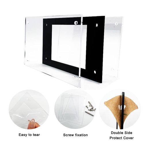 Trading Card Holder with Screwdown Multiple Display Options for 35PT-130PT Football Baseball Basketball Sports Card (35PT-130PT Clear)