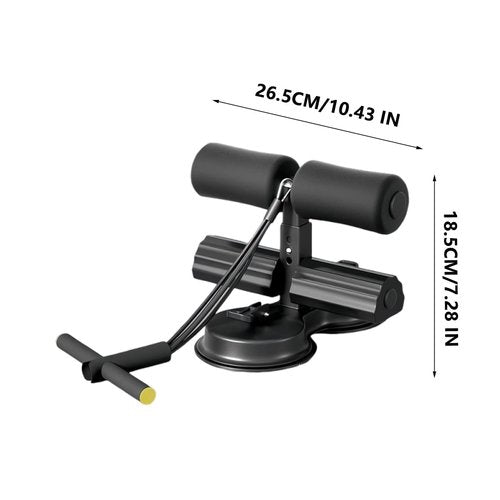 Ab Training Auxiliary Device, Double Suction Cups, Three Levels of Height Adjustment, Multi-functional Adjustable Ab Trainer Equipment, Fitness Equipment for Home & Gym (Black)