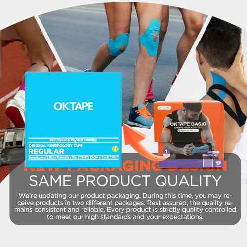 OK TAPE Kinesiology Tape, Regular Original Cotton Elastic Athletic Tape for Support and Recovery, Sports Tape, 2in¡¿16.4ft Uncut Roll - Purple
