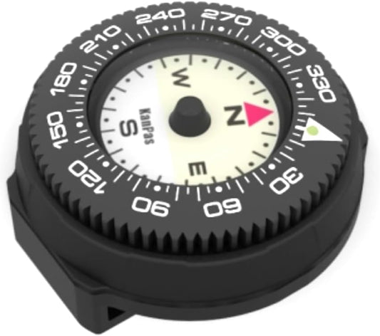 KanPas Mini Button Map Compass with Turnable Bezel for Watchband Every Day Carry
