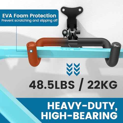Housolution Bike Wall Mount - [1 Pack] EVA Foam Padded up to 48.5 lbs, Carbon Steel, Valve Mechanism, Heavy-Duty Adjustable Bike Wall Hanger for Road, Mountain and Hybrid Bikes, Garage & Apartment