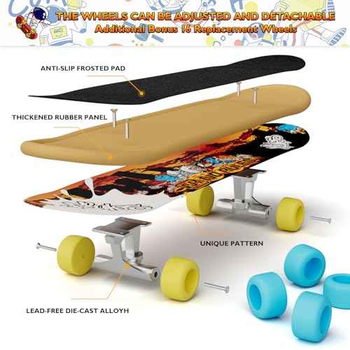 Fingerboard Skate Park Kit - Finger Skateboard Ramp Set with 8 Skatepark Deck Ramp and 4 Finger Skateboards, Astronaut Customization Fingerboard Skatepark for Boys Girls Gift