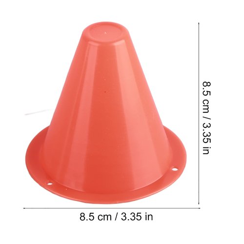 XMEYE 10pcs Soccer Cones, 3.15 Inch Mini Cones for Sports Training Plastic Mini Cones for Basketball, Football, Agility, and Footwork Training (Orange)