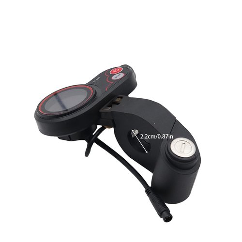 Wokyo TF-100 6 Pin LCD Display for Electric Scooter Dashboard, 36-60V Speed Adjustable Scooter Speedometer with Key, Waterproof Thumb Throttle Replacement