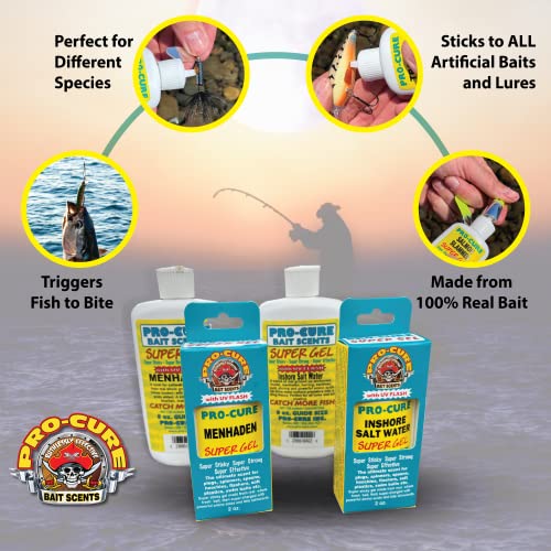 Pro-Cure Shrimp Super Gel for Fishing, 8 Ounce - Real Bait Scent