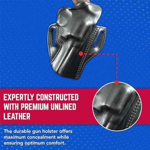 DeSantis Speed Scabbard Gun Holster, Fits S&W GOVERNOR 2-3/4" Guns, Unisex Holster, Left-Hand Draw, Black