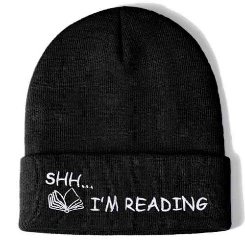 Book Lovers Gifts Hat Beanie for Women Men Reading Embroidered for Readers Bookish Book Club Librarians Bookworms Stuffers