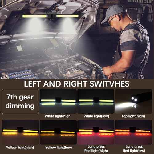 Gym Light for Posing, 7th Dimming and 180 Degree Swivel Folding Posing Light for Gym Lighting, Handheld USB Rechargeable Battery Gym Light (1)