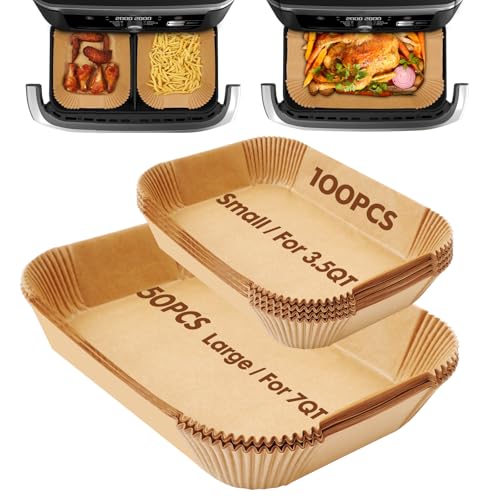 Disposable Air Fryer Liners Set - 150Pcs, Small & Large Parchment Paper for 7Qt-11Qt Air Fryers