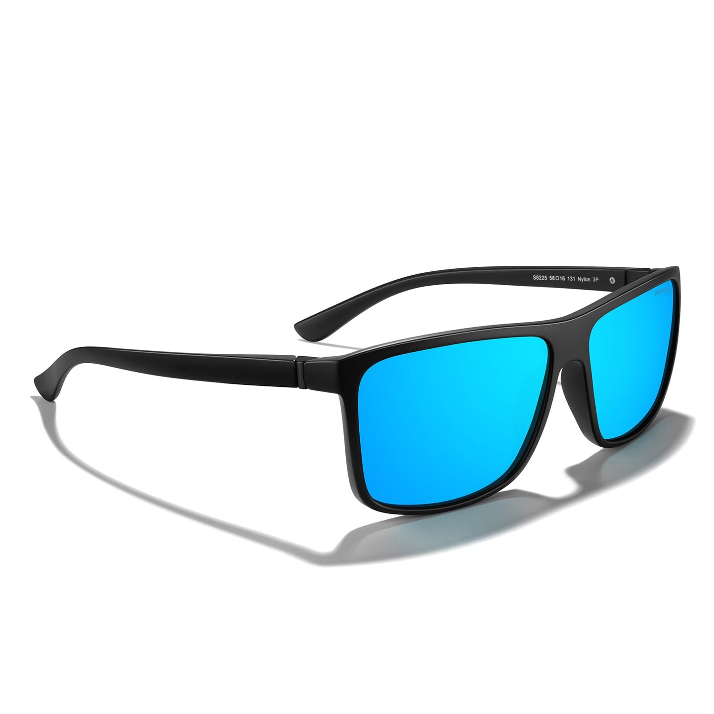MERRY'S Rectangular Polarized Sports Sunglasses for Men Women Cycling Driving Fishing UV400 Protection S8225