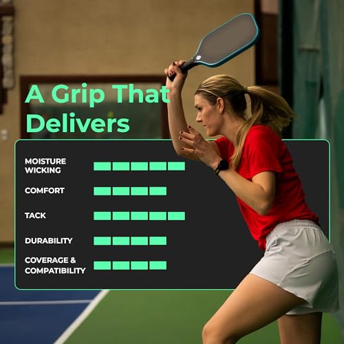 Volt 6-Pack Tacky Moisture-Wicking Pickleball Paddle Grip Tape - Ultra-Thin & Secure