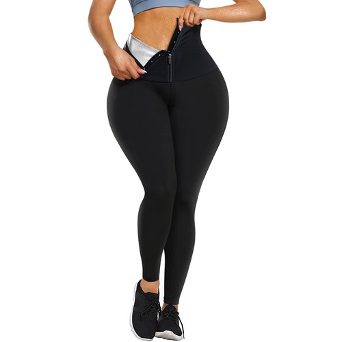 SCARBORO Sweat Sauna Suit for Women Waist Trainer Legging Workout Compression Pants Slimming Weight Belly Fat Shaper