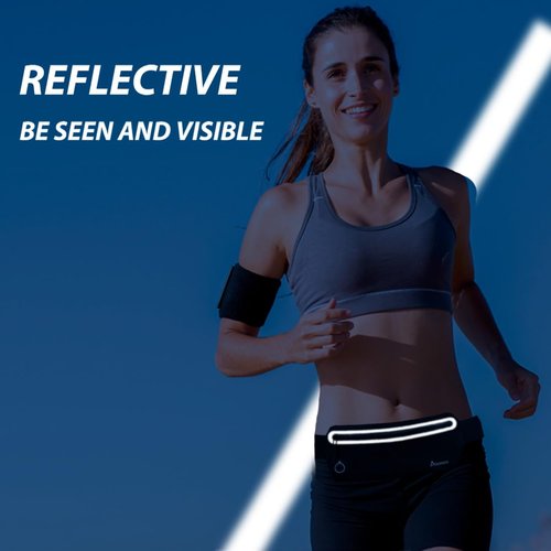 AIKENDO Slim Running Belt Fanny Pack,Runners Waist Pouch Bag Exercis Gym Waist Pack,Jogging Belt,Workout Running Accessories Phone Holder for Running