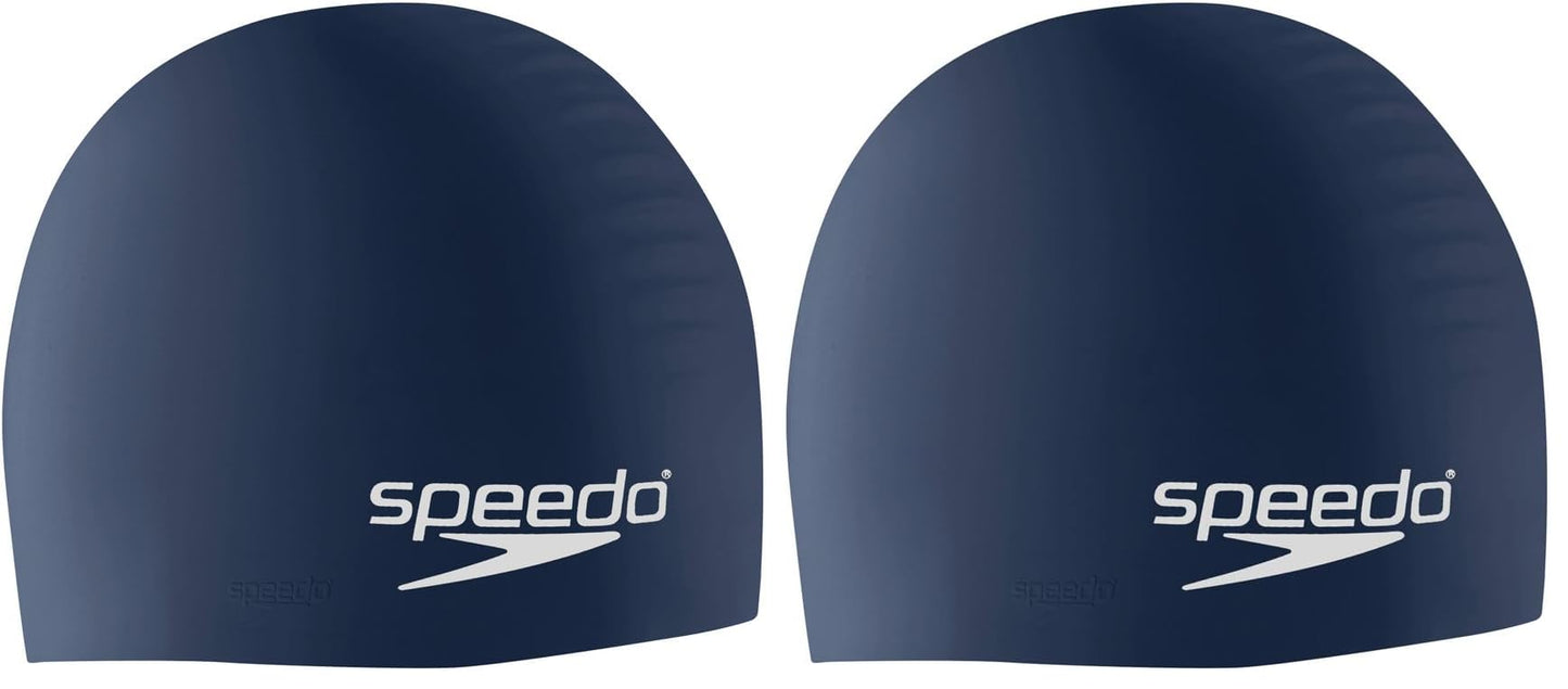 Speedo Unisex-Adult Swim Cap Silicone,(Pack of 2)
