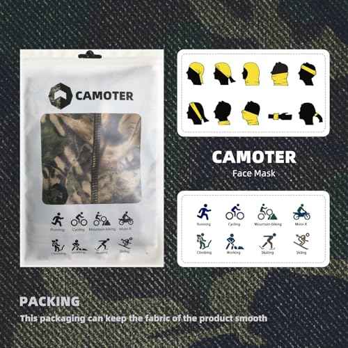 Camo Balaclava Mesh Face Mask - Lightweight Turkey Hunting Face Cover for Men & Women - Hunting, Fishing, Skiing