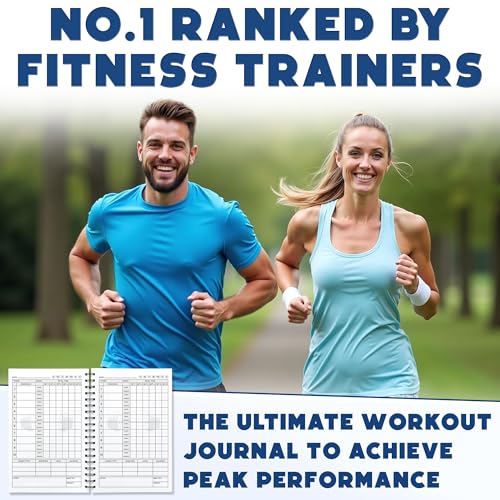 Workout Planner Fitness Log Book for Goals & Tracking - Azure Blue, Soft Cover, 1 Pack
