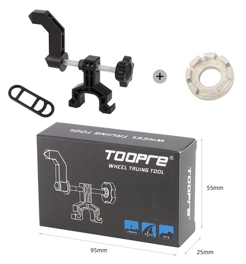 Portable Bicycle Wheel Truing Stand Bike Mini Rims Adjustment Repair Mount Tools Spoke Wrench Black