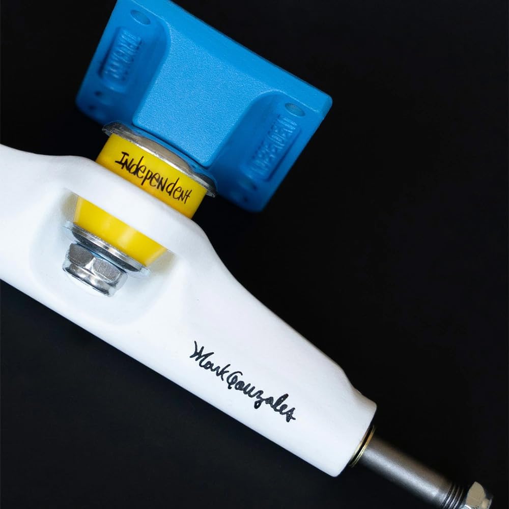 INDEPENDENT Truck Company 166 Stage 4 Pro Mark Gonzales Flat White Blue Standard Skateboard Trucks