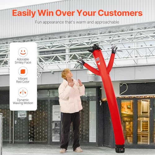 Inflatable Tube Man Set - 6 Ft Tall Wacky Waving Inflatable Dancing Figure with Waterproof Blower for Outdoor Advertising & Events