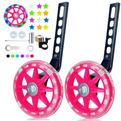 Bright Rose Bicycle Training Wheels for 12-20 Inch Bikes - Easy Install