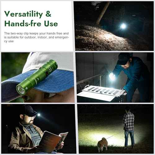 Rechargeable EDC Flashlight 1200 Lumens,AA Pocket Flashlight High Lumen with Clip, 4 Modes Super Bright Small Flashlight£¬IP6X Waterproof Handheld Flash Light for Home, Inspection,Emergency (Turquoise)