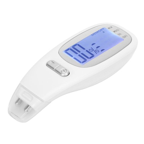 Skin Hydration Tester Facial Analyzer Water Oil Meter Home Travel Beauty Salon White