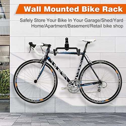 2 Pack Wall Mount Bicycle Racks for Garage Indoor Storage - Bike Wall Hooks