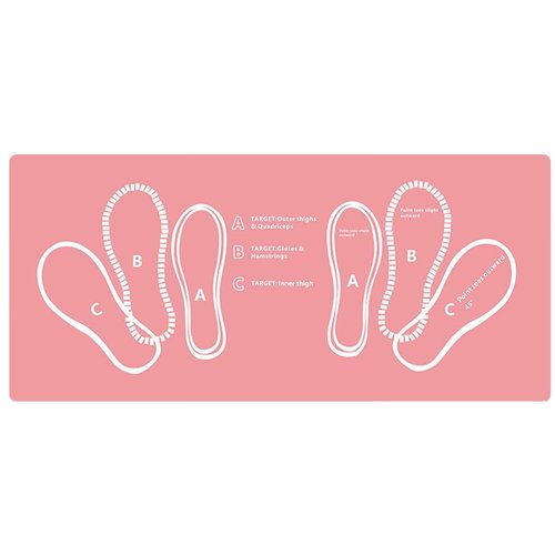 Mat Guia Para Hacer Sentadillas, Map Guia Para Sentadillas for Workout, Exercise Target Squat Auxiliary Placement Guide Training Mat with Foot Position, Non Slip Assist Pad(Pink)