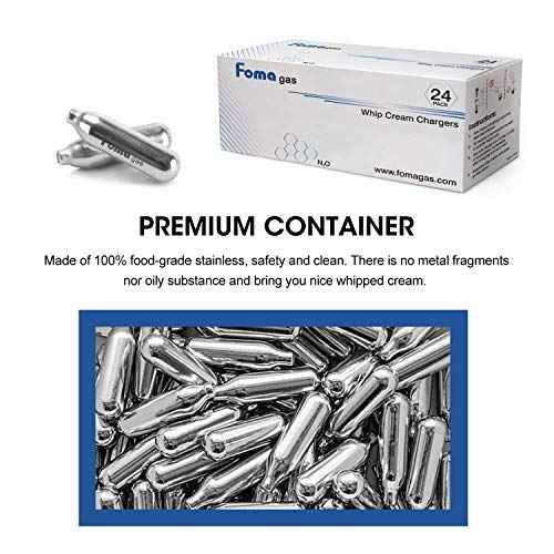 FOMAA Gas Whipped Cream Cartridges, Pack of 50