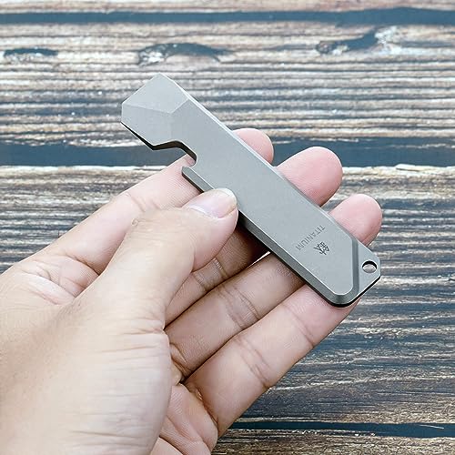 Titanium EDC Pry Bar with Bottle Opener - Portable Multi Tool