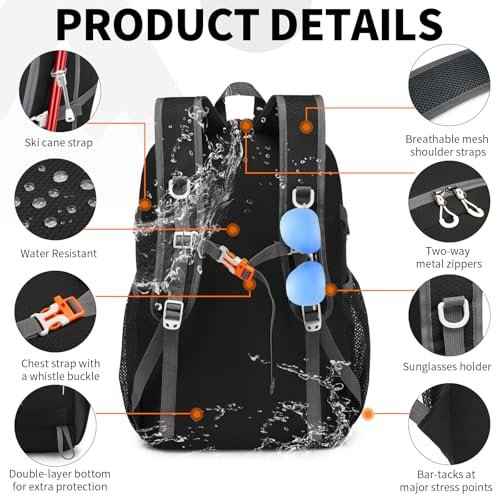 35L Lightweight Packable Backpack ? Durable Foldable Daypack for Travel, Hiking, and Gym (Black)