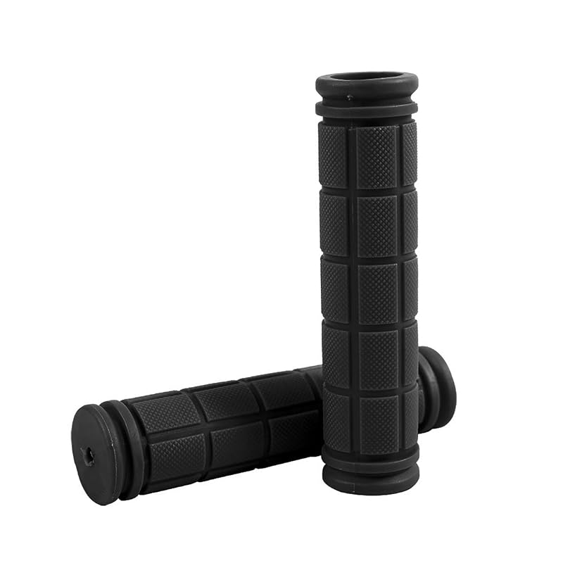 Bicycle Handlebar Grips 4 Pairs Non-Slip Rubber MTB BMX Kids Black - Variation: Non