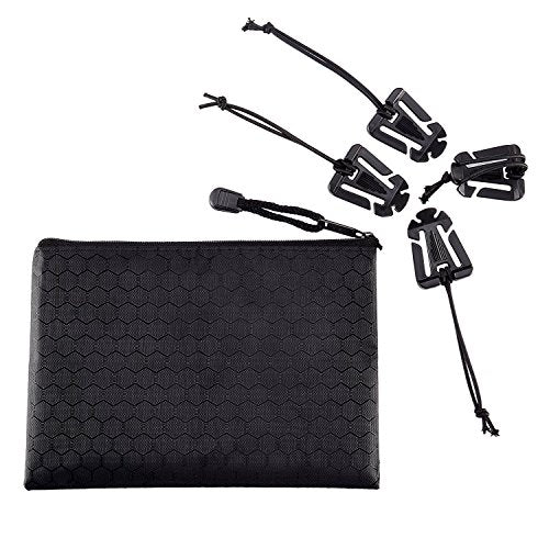 BOOSTEADY 10Pcs Tactical Molle Web Dominators for Hydration Tube Backpack Straps - Black