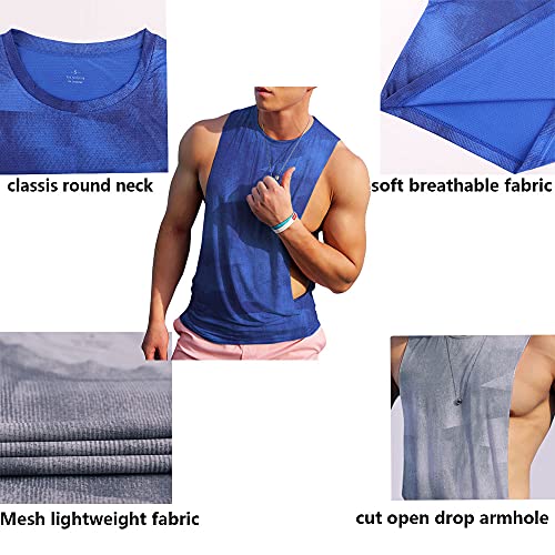 Men's Sleeveless Muscle Tank Top - Large Black Gym Activewear