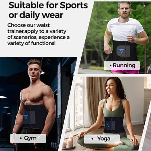 Waist Trimmer Belt for Men & Women - Sweat Belly Fat Loss Band